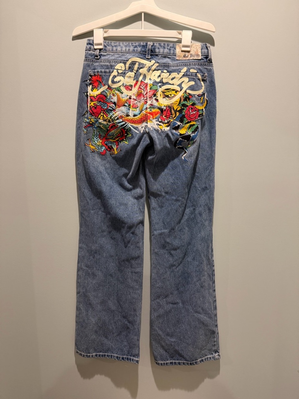 Ed Hardy Y2K Multi Tattoo Denim jeans size 28